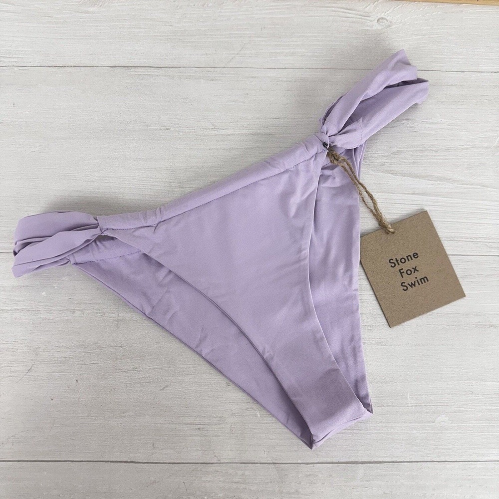 Stone Fox Swim Bijou High Cut Bikini Bottom Women XL in Orchid Petal‎ Lilac NWT